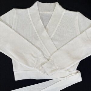 EUROTARD "Wrap Sweater in White"